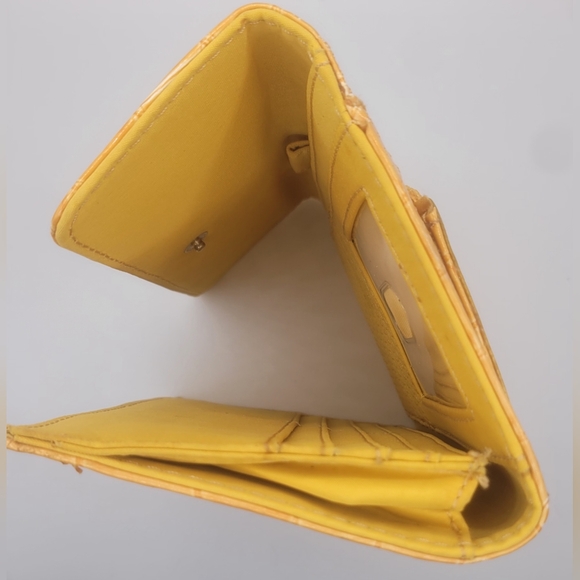 Nine West Yellow Croc-Embossed Clutch - Picture 9 of 9